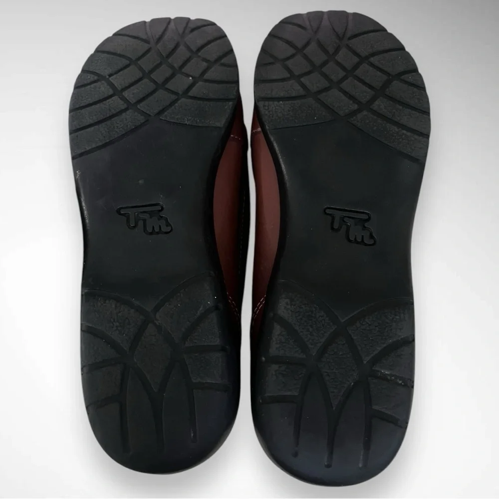THOM MCAN Gavyn Women's Brown Leather Loafers With Buckle Detail Size‎ 8 | EUC